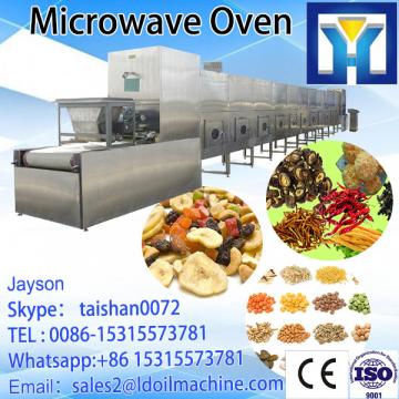 Continuous microwave drying and sterilizing machine for seasoning